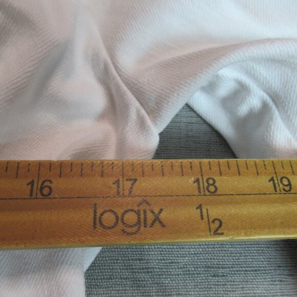 Eddie Bauer Denim Jacket Womens Small White Jean Button Up Summer Preppy Modern - Picture 4 of 6